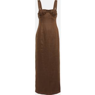 SIR Bettina linen midi dress - brown - XXS