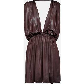 Rick Owens Lilies pleated jersey minidress - purple - L