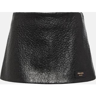 Prada Low-rise leather miniskirt - black - XS