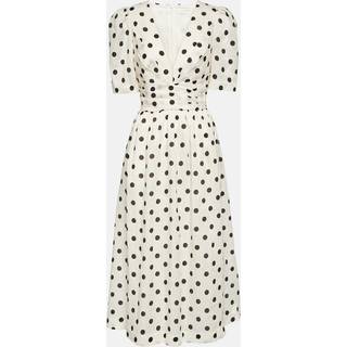 Zimmermann Crush polka-dot linen midi dress - white - XL