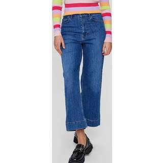 NÜMPH - Nuparis Jeans Cropped Med Blue - Medium Blue Denim - 34 - Blå - Jeans