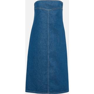 Ferragamo Strapless denim midi dress - blue - XS
