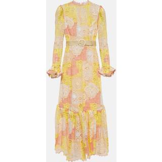 Zimmermann Halcyon patchwork lace maxi dress - yellow - XS