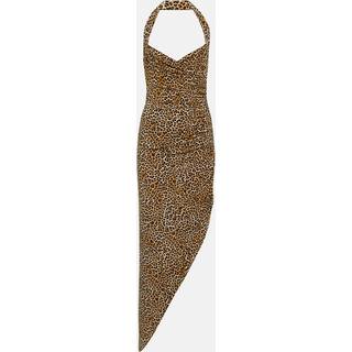 Norma Kamali Cayla leopard-print asymmetric maxi dress - multicoloured - XL