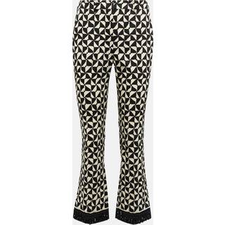 'S Max Mara Nereo printed cropped pants - black - XS