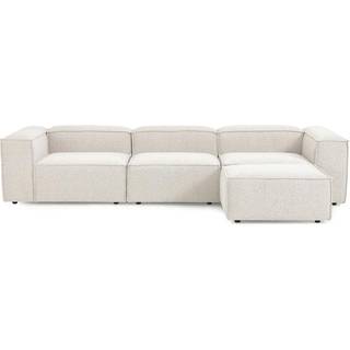 Lennon modulsofa (4-personer) i bouclé med fodskammel (venstre/højre).