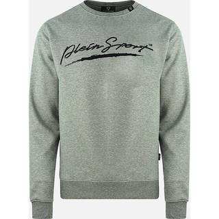 Plein Sport Gray Cotton Men Sweater