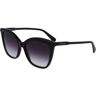 LONGCHAMP Kvinde LO729S 001 Solbriller Acetat Sort Grå Firkantet Normal Normal