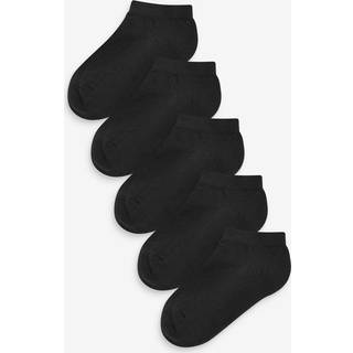 Next Black 5 Pack Cotton Rich Cushioned Sole Trainer Socks