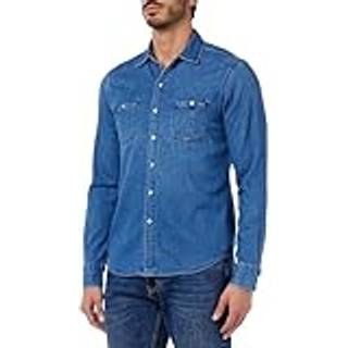 Replay Long Sleeved Denim Shirt Blue