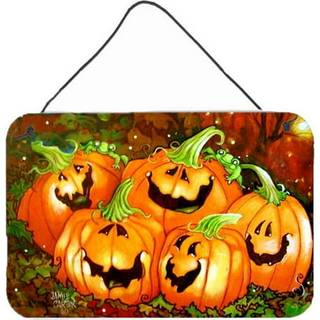 """" Caroline's Treasures PJC1071DS812 En s?dan gl?dende personlighed Pumpkin Halloween Wall eller Door Hanging Prints 8 X 12 """" ""Multicolor"" ""