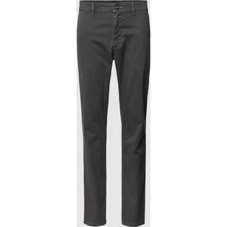 BOSS Orange Herren Hose grau gemustert Slim Fit