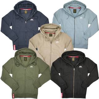ALPHA INDUSTRIES Herren Sweatjacke blau unifarben