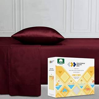 Californiens design den 100% bomuldsark Twin XL Sheets Set 400 trådtælling Sateen Sengetøj til sovesal og voksne Deep Pocket Sheets Kølende ark (