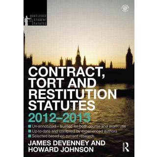 Contract, Tort and Restitution Statutes 2012-2013