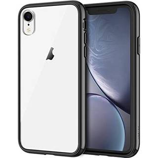 Jetech-sag til iPhone XR 6,1-tommer ikke-gule stødbestandige telefonbofangerdæksel Anti-Scratch Clear Back (sort)
