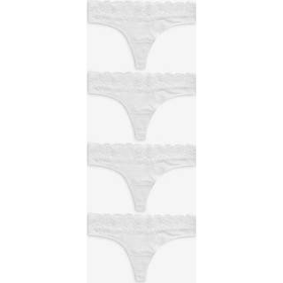 Next White Thong Lace Knickers 4 Pack