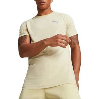 PUMA Herren T-Shirt beige Mikrofaser/Funktion unifarben Slim Fit