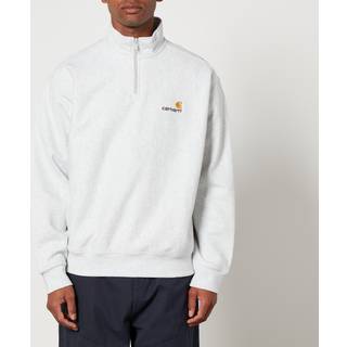 Carhartt WIP Half Zip American Script Half-Zip Sweater - S - ash heather