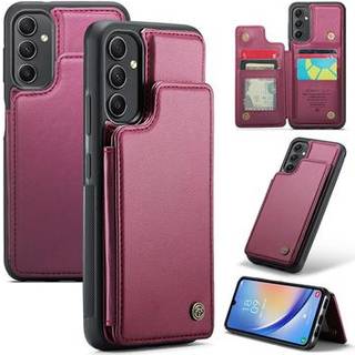 Samsung Galaxy A54 5G Caseme C22-etui RFID-kortpung - Rød