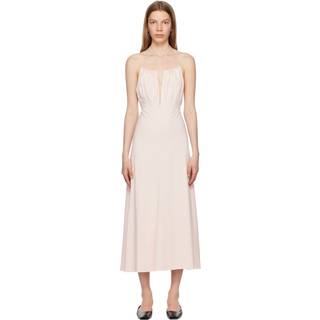 Toteme Halterneck silk maxi dress - pink - M