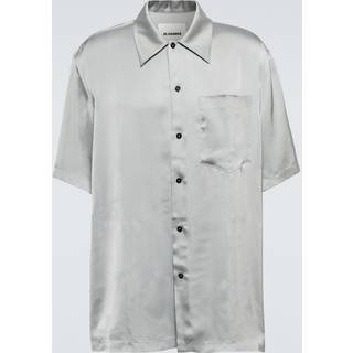 Jil Sander Shirt 36 satin bowling shirt - grey - EU 38