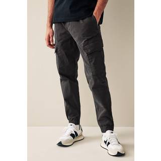 Next Black Regular Tapered Fit Stretch Utility Cargo Trousers