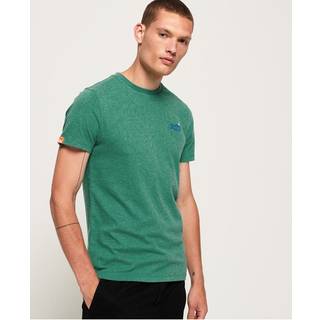 Superdry T-shirt i økologisk bomuld med broderi