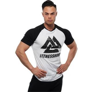 FITNESSNORD RAGLAN TEE WHITE/BLACK-XL