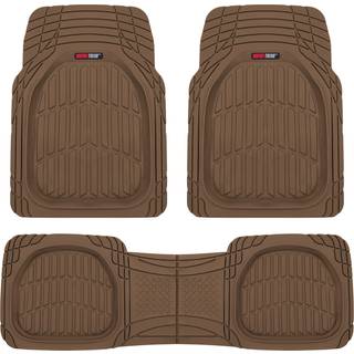 Motor trend flextough gulvmåtter til biler brun dyb skål all-weather bilmåtter vandtæt trim-til at passe bil gulvmåtter til biler lastbiler SUV u