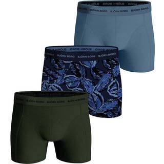 Björn Borg Cotton Stretch Boxer 3-pack, M, Blue/Green