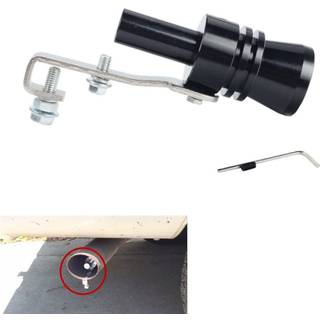 DEWHEL Universal Aluminium Turbo Sound Udstdningslydpotte Pipe Whistle Bil Afblsningsventil BOV Tip Simulator Whistler (XL-Sort)
