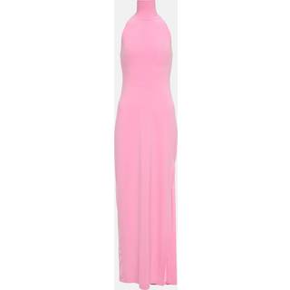 Norma Kamali Halterneck jersey maxi dress - pink - XL