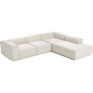 Modulær XL-hjørnesofa Lennon i bouclé