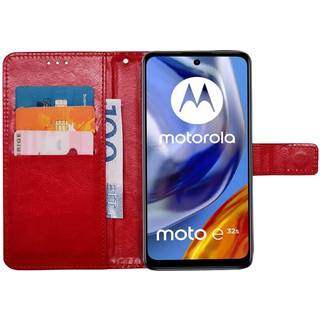 Wallet cover 3-kort Motorola Moto E32s - Rød