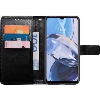 Wallet cover 3-kort Motorola Moto E22i - Sort