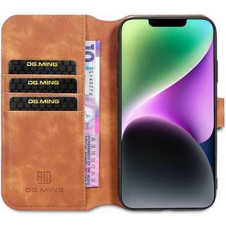 DG-Ming Wallet cover 3-kort Apple iPhone 14 Plus - Brun