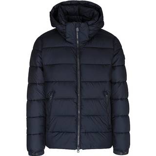 Save the Duck Men's Animal Free Hooded Puffer Jacket Boris Blue Black, XXL