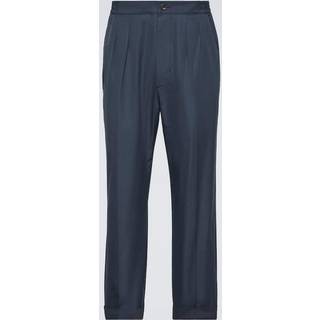 Tom Ford Cotton and silk straight pants - blue - 38