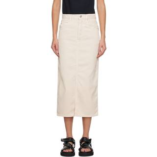 Isabel Marant Tilauria denim midi skirt - neutrals - XL