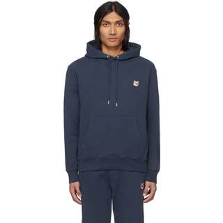 Maison Kitsune Fox Head Hoodie Blue