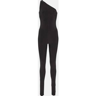 Norma Kamali One-shoulder jersey stirrup catsuit - black - L