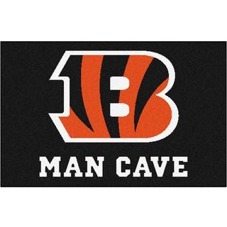Fanmats 14285 NFL - Cincinnati Bengals Man Cave Starter Mat Accent tæppe - 19in. x 30in. | Sportsfan Home Decor Rug and Tailgating Mat