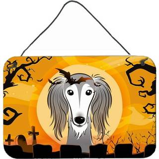 """" Caroline's Treasures Halloween Saluki Wall eller Door Hanging Prints BB1787DS812 8HX12W Multicolor """"