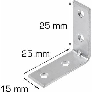 Vinkelbeslag 25 x 25 x 15 mm - 2 stk.