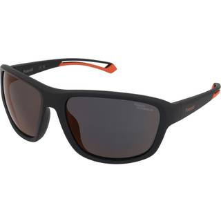 Polaroid Unisex PLD 7049/S 8LZ/BG Solbriller Plast Sort Rød Firkantet Polariseret Spejl