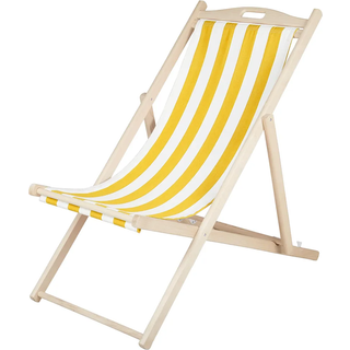 Brafab Dingla strandstol Gul/hvid