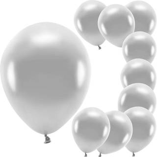 10 stk. Latex balloner sølv metallic 10" – Luksus til fest &amp; dekoration