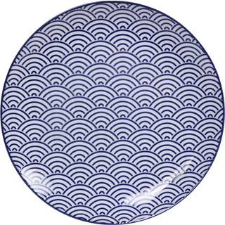 Tokyo Design Studio Nippon Blue Tallerken 25,7 Cm Wave - Middagstallerkner Porcelæn Blå - 16024