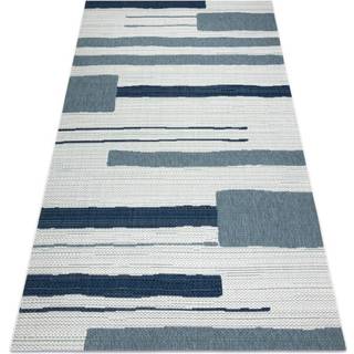 Tæppe Strenge SISAL COLOR 19676369 Linjer beige / blå 160x230 cm